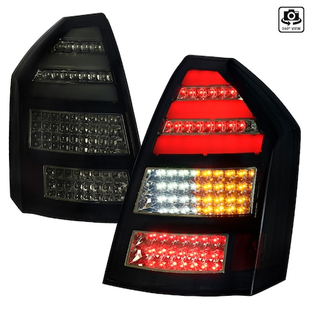 Spec-D Tuning 05-07 Chysler 300C LED Tail Lights Black Tinted LT-300C05BBLED-TM